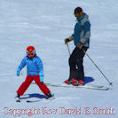 Father and Daughter Ski